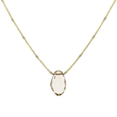 Collar H. Stern  de oro amarillo y cuarzo ahumado
