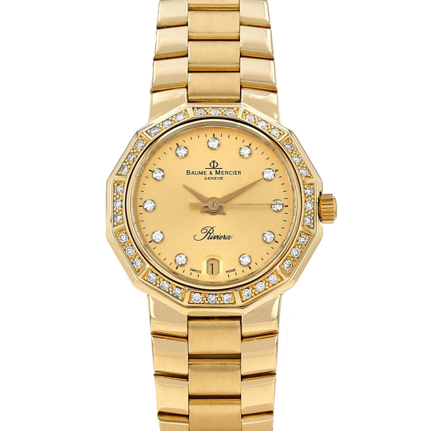 Baume 
Mercier Riviera  in yellow gold Ref: Baume 
Mercier - 83212  Circa 1990