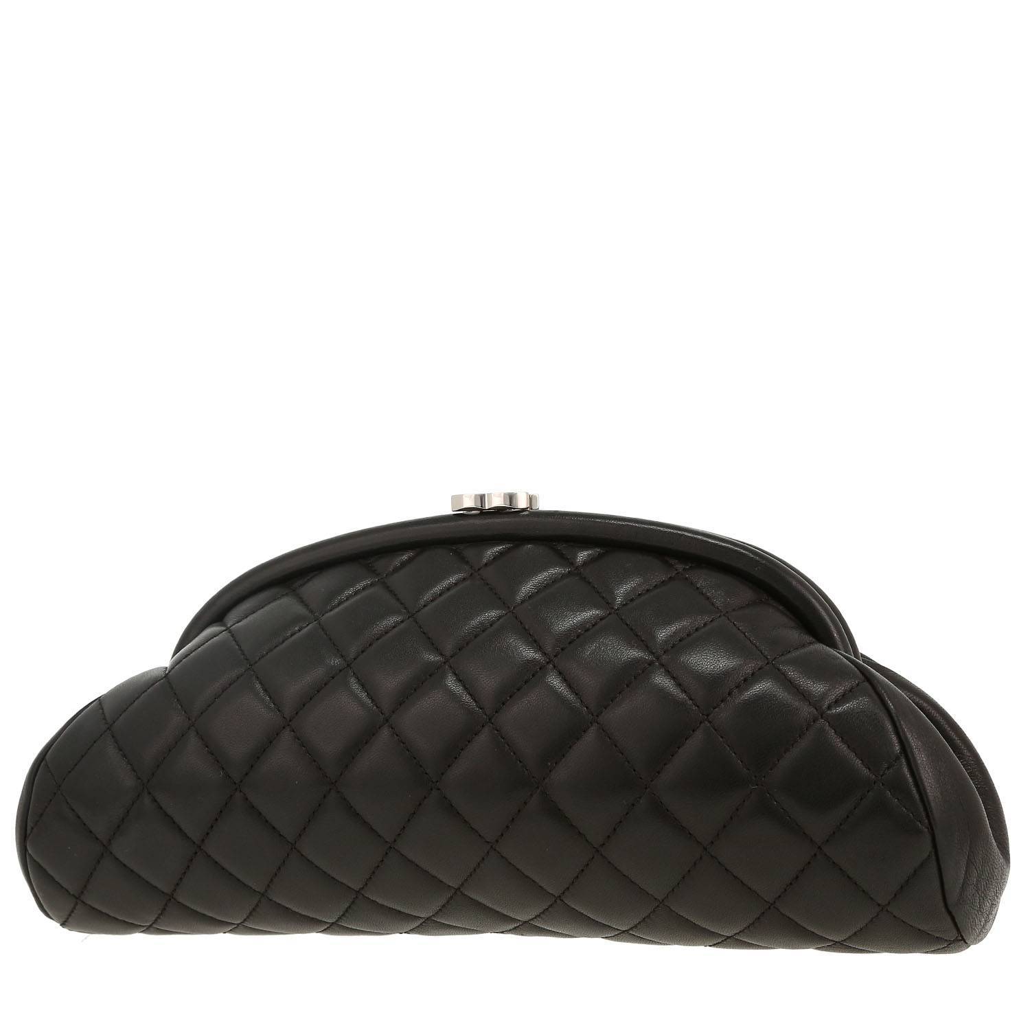 Pochette Chanel  Mademoiselle in pelle trapuntata nera