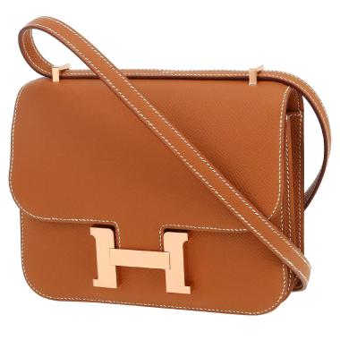 Borsa Hermès  Constance mini  in pelle Epsom gold