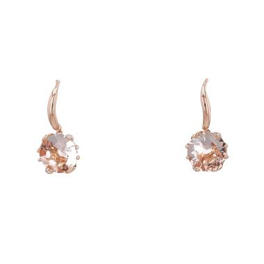 Pendientes Dior Oui de oro rosa, morganita y diamantes