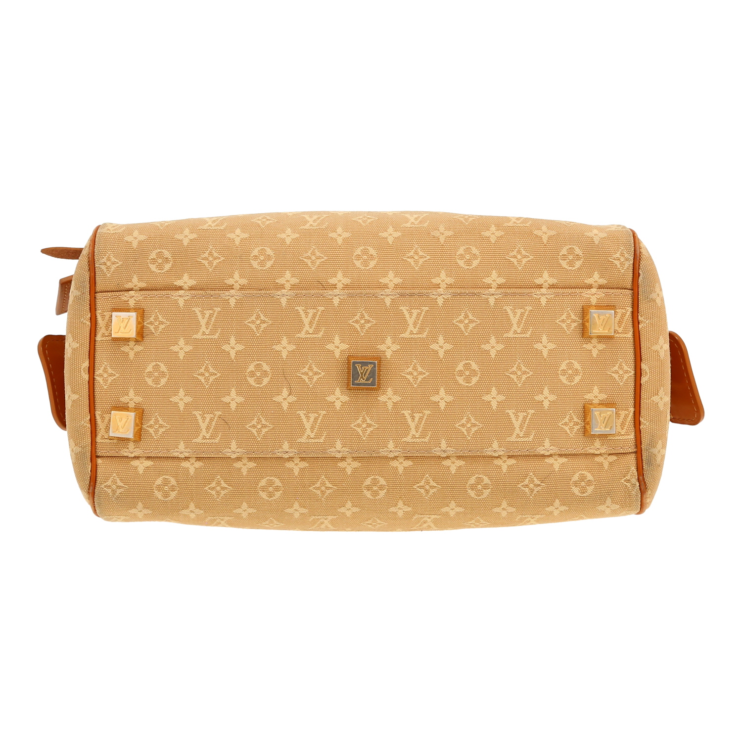 Louis Vuitton   handbag  in beige monogram canvas  and brown leather - Detail D1