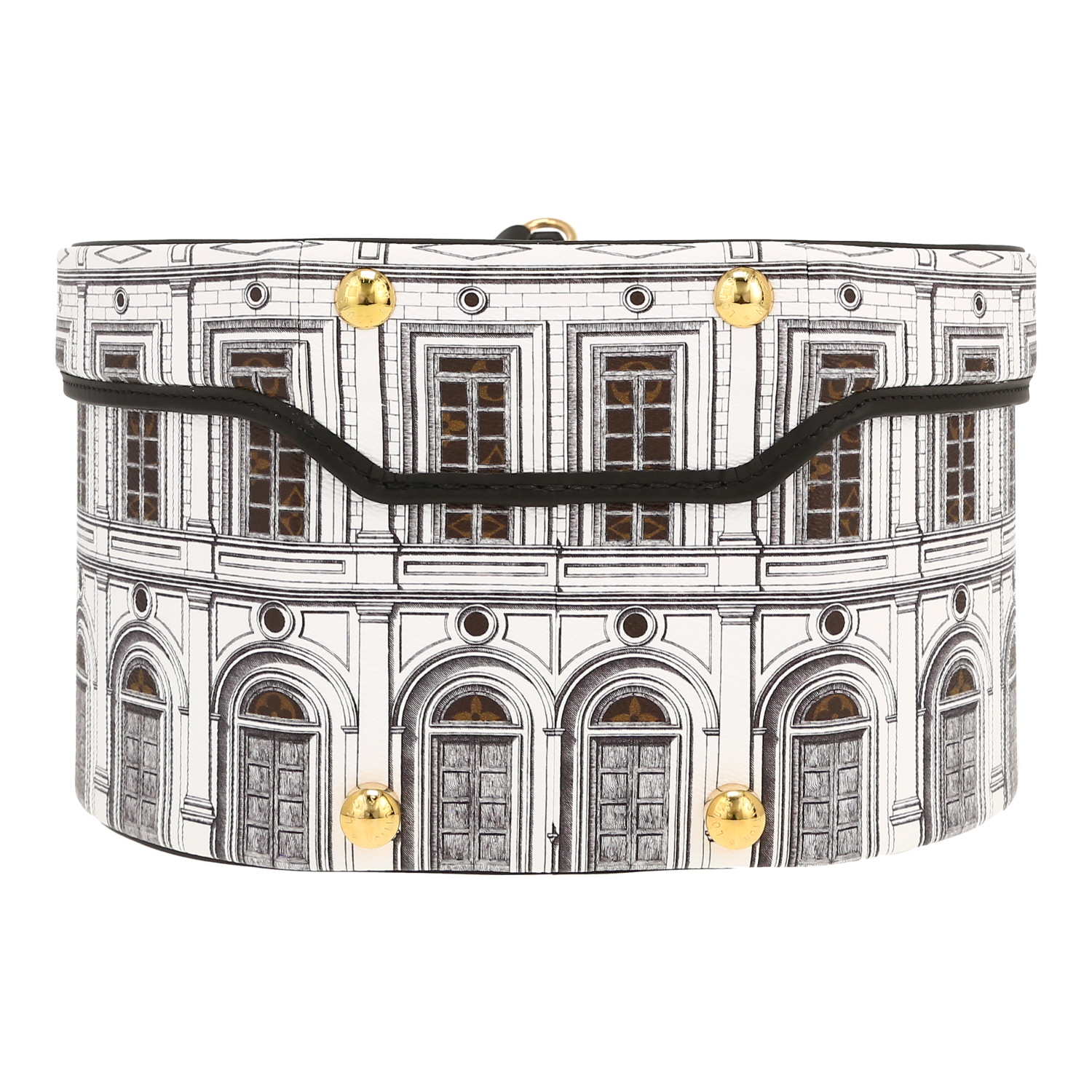 Louis Vuitton X Fornasetti Boîte chapeau en lona Monogram revestida - Detail D1