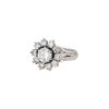 Bague Pompadour Vintage  en or blanc, platine et diamants - 00pp thumbnail