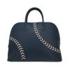 Borsa da viaggio Hermès  Bolide - Travel Bag in pelle Evergrain blu e bianca - Detail D4 thumbnail
