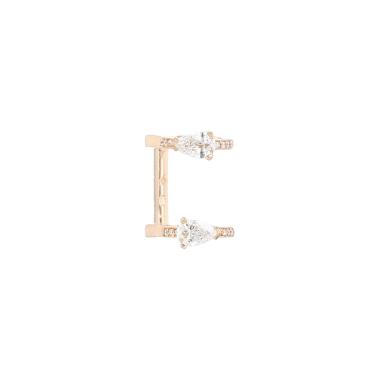 Repossi Serti Sur Vide earring in pink gold and diamonds Repossi Serti Sur Vide earring in pink gold and diamonds