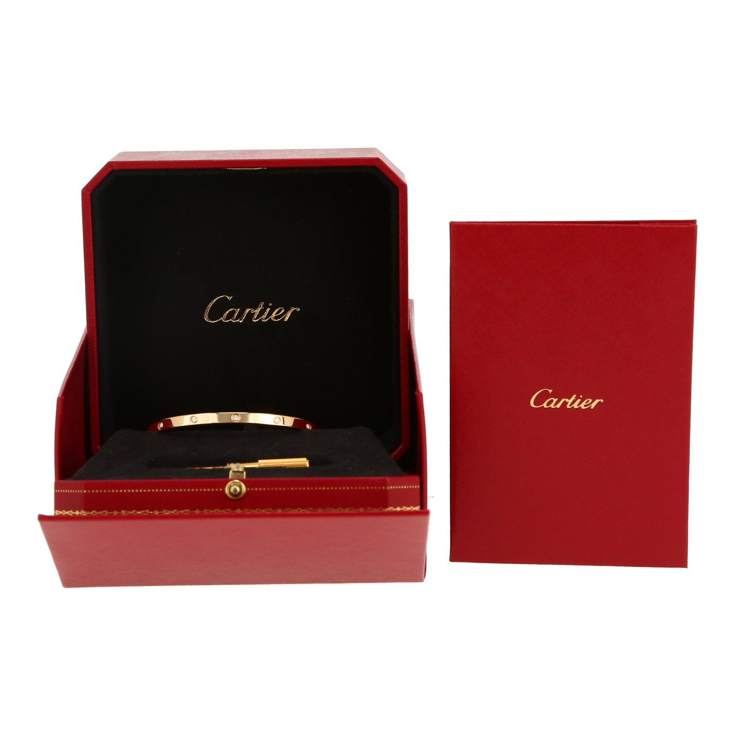 Bracciale Cartier Love 10 diamants modello piccolo in oro giallo e diamanti - Detail D2