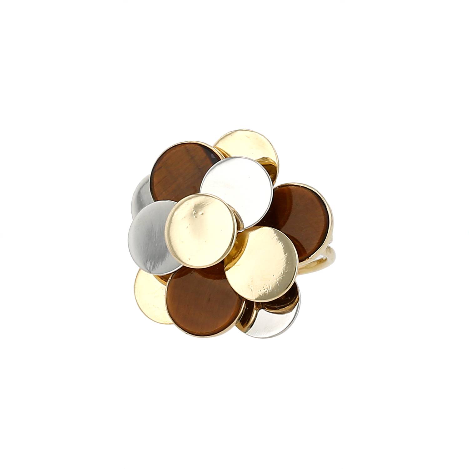 Anello Vintage  in oro giallo, oro bianco e - 00pp