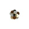 Vintage  ring in yellow gold, white gold and tiger eye stone - 360 thumbnail