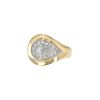 Bague Vintage  en or jaune, platine et diamants - 00pp thumbnail