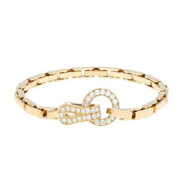 Brazalete Cartier Agrafe de oro amarillo y diamantes