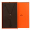 Hermès Crazy Calèche long necklace in silver and pink gold - Detail D2 thumbnail