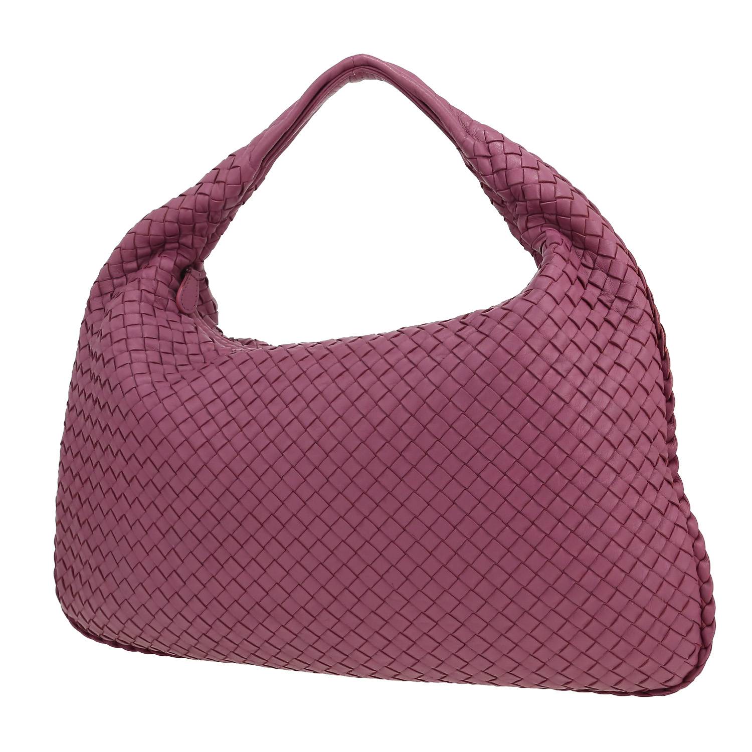 Bottega Veneta  Veneta handbag  in pink intrecciato leather