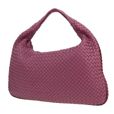 Bottega Veneta  Veneta handbag  in pink intrecciato leather
