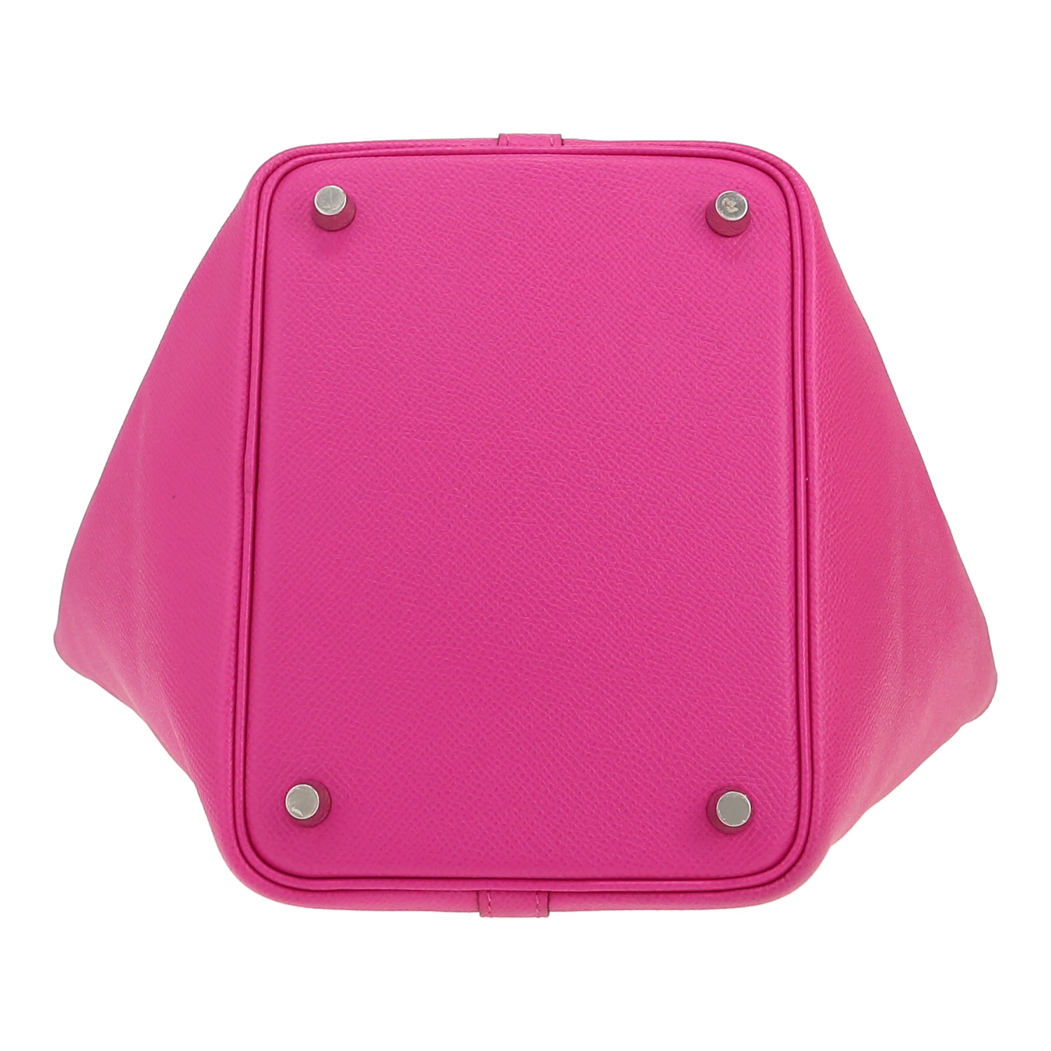 Bolso de mano Hermès  Picotin 18 cm en cuero epsom rosa Magnolia - Detail D1