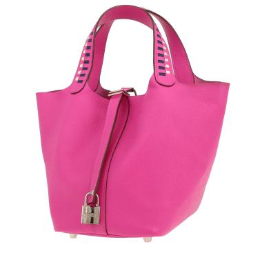 Borsa Hermès  Picotin 18 cm in pelle Epsom rosa azalea