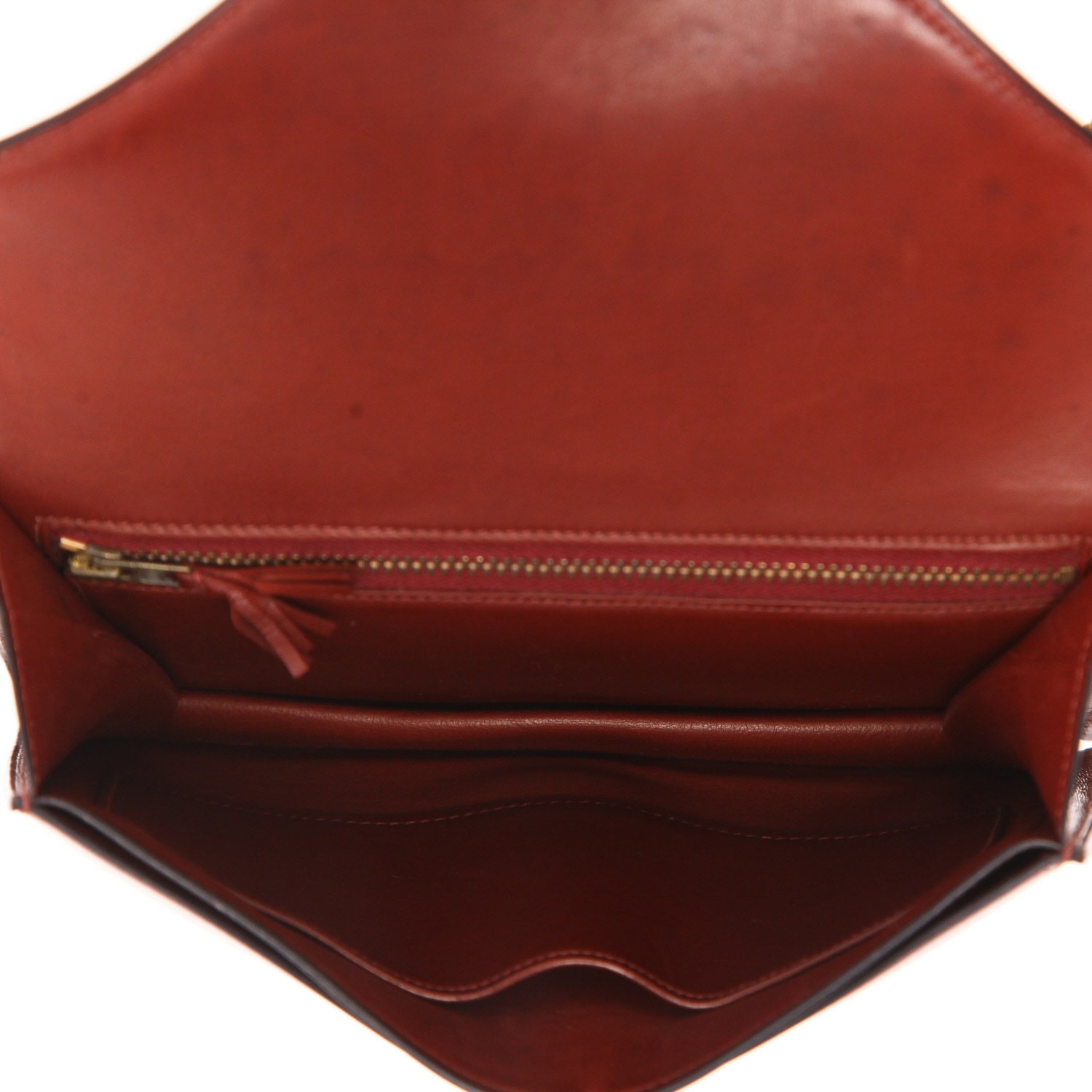 Hermès  Alcazar handbag  in burgundy box leather - Detail D3