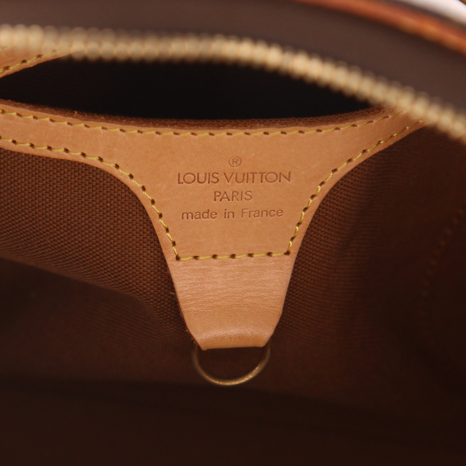 Borsa Louis Vuitton  Ellipse modello piccolo  in tela monogram marrone e pelle naturale - Detail D2