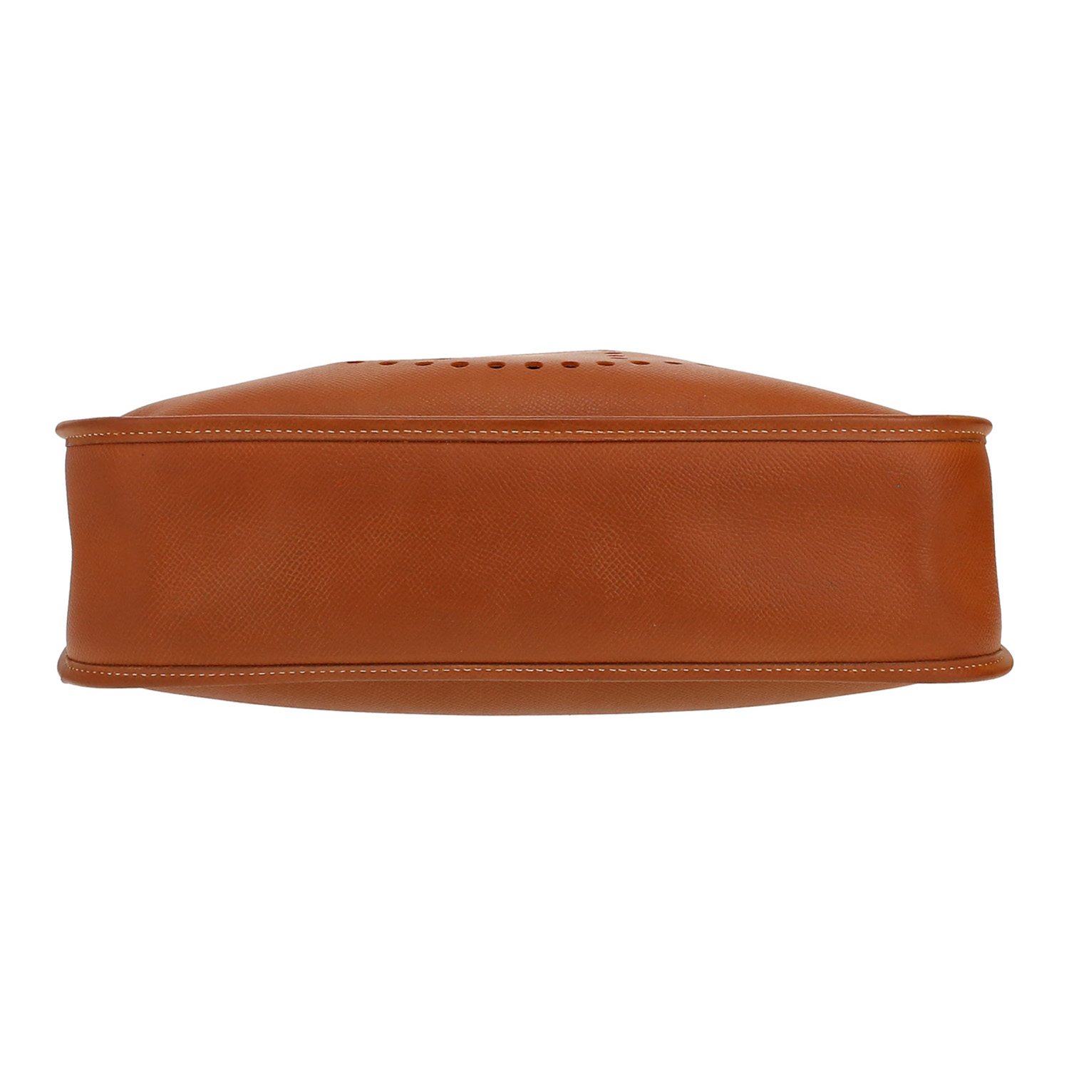 Hermès  Evelyne shoulder bag  in gold Courchevel leather - Detail D1