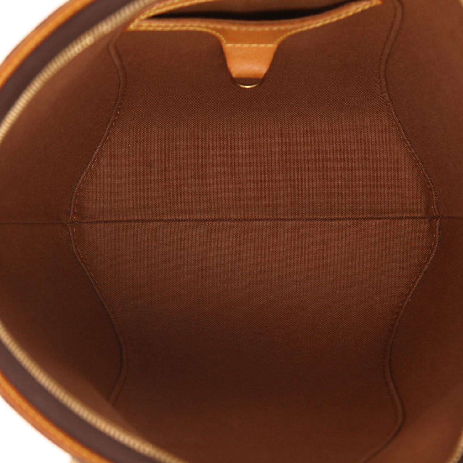 Borsa Louis Vuitton  Ellipse modello piccolo  in tela monogram marrone e pelle naturale - Detail D3