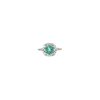 Anello Vintage  in platino, smeraldo e diamanti - 360 thumbnail