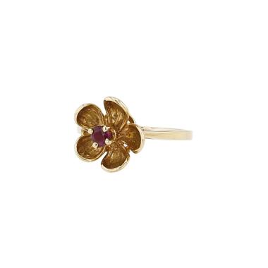 Anello Tiffany & Co  in oro giallo e rubino