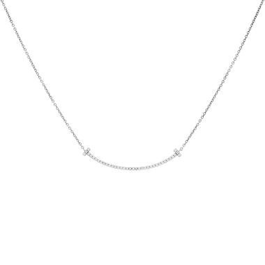 Collar Tiffany 
Co  de oro blanco y diamantes Collar Tiffany 
Co  de oro blanco y diamantes