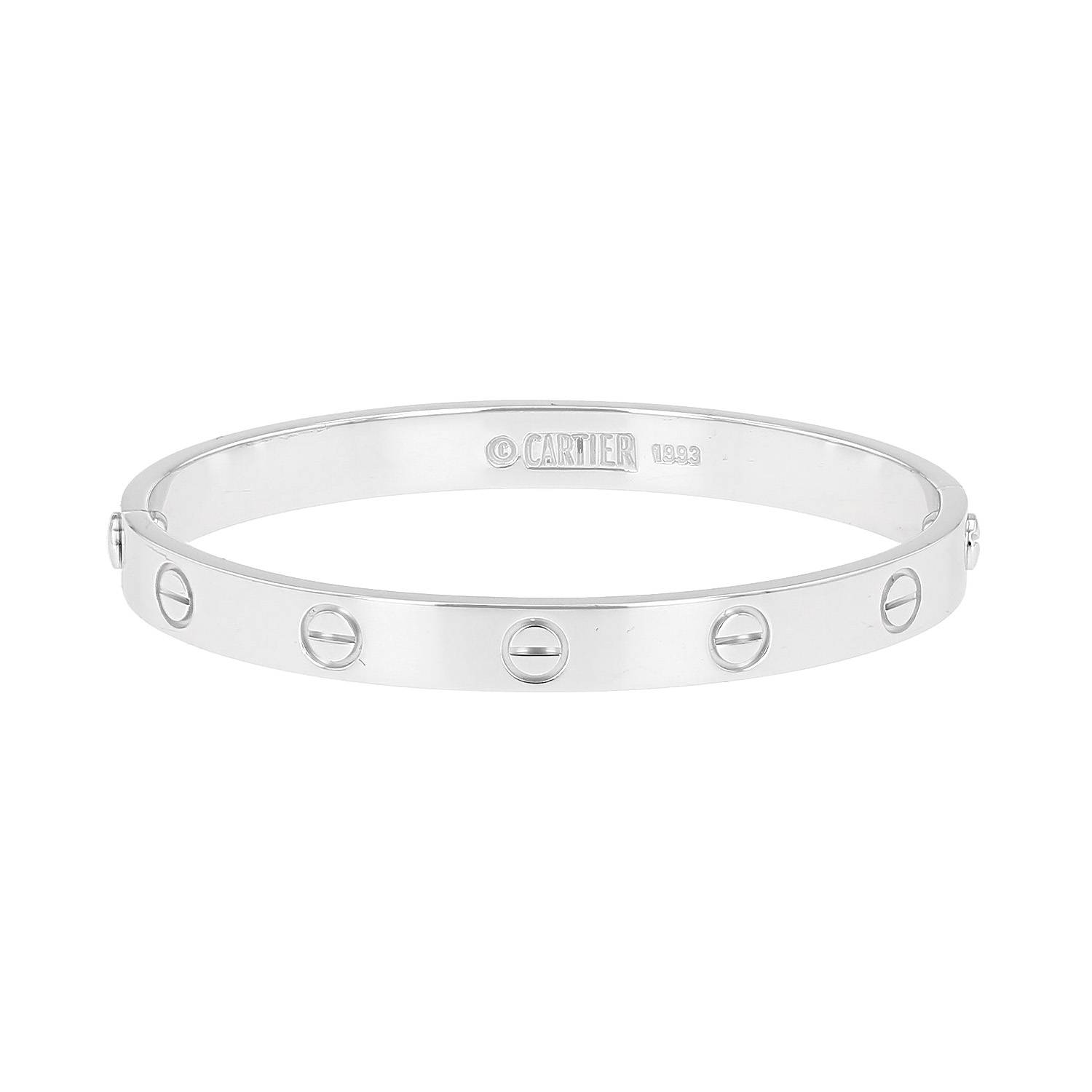 Cartier Love bracelet in white gold, size 16