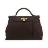 Sac à main Hermès  Kelly 40 cm en cuir togo marron - 360 thumbnail