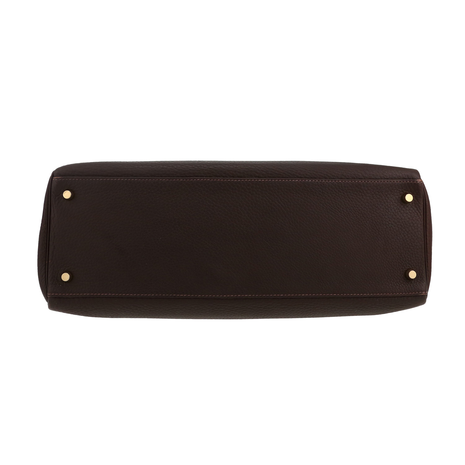 Hermès  Kelly 40 cm handbag  in brown togo leather - Detail D1