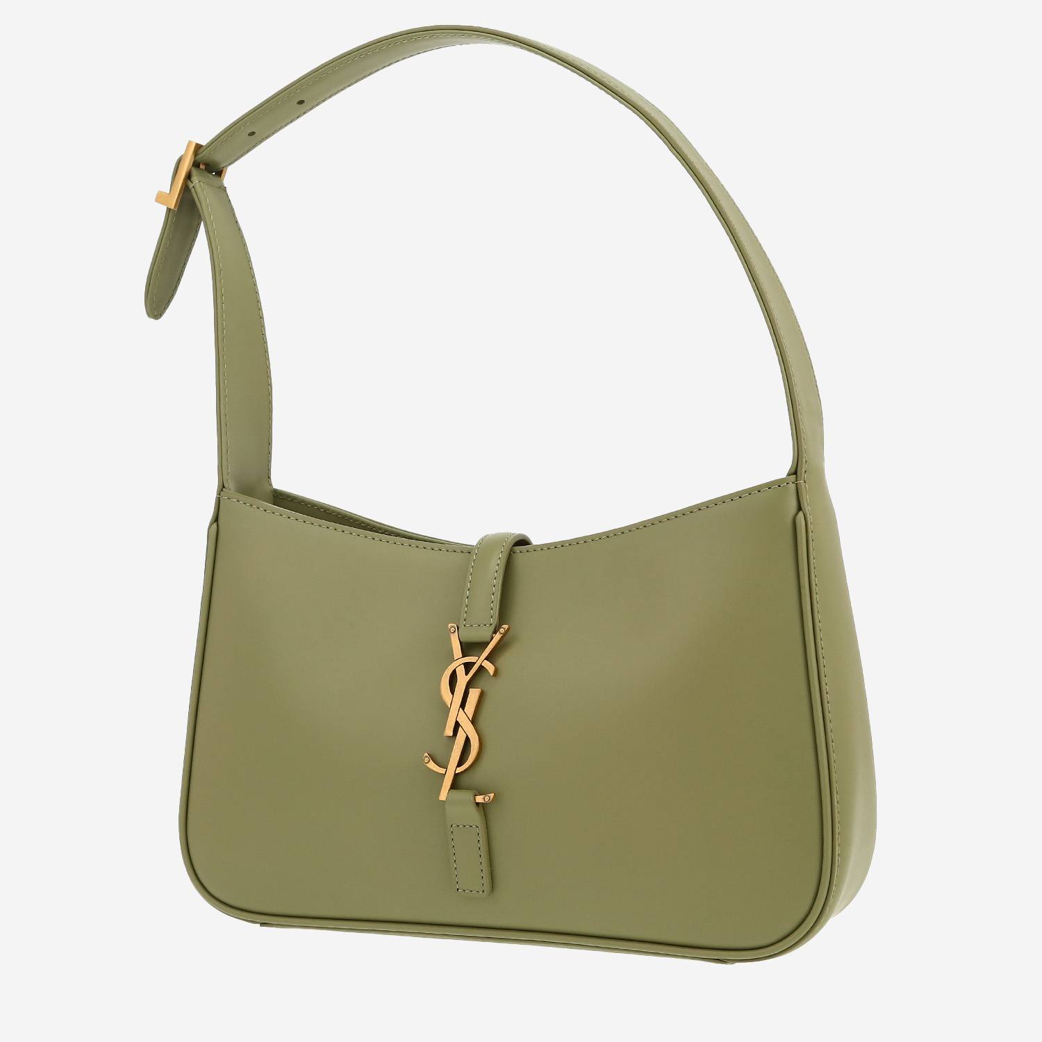 Bolso de mano Saint Laurent 5 à 7 en cuero verde - 00pp