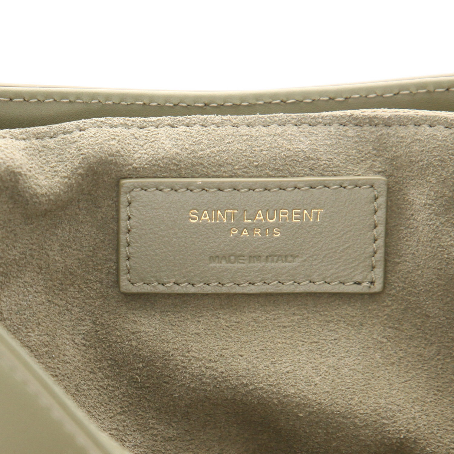 Bolso de mano Saint Laurent 5 à 7 en cuero verde - Detail D2