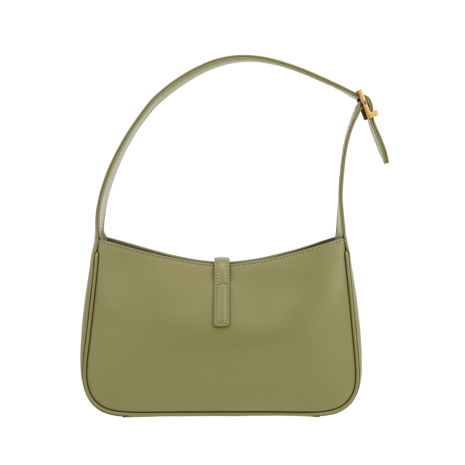 Bolso de mano Saint Laurent 5 à 7 en cuero verde - Detail D4