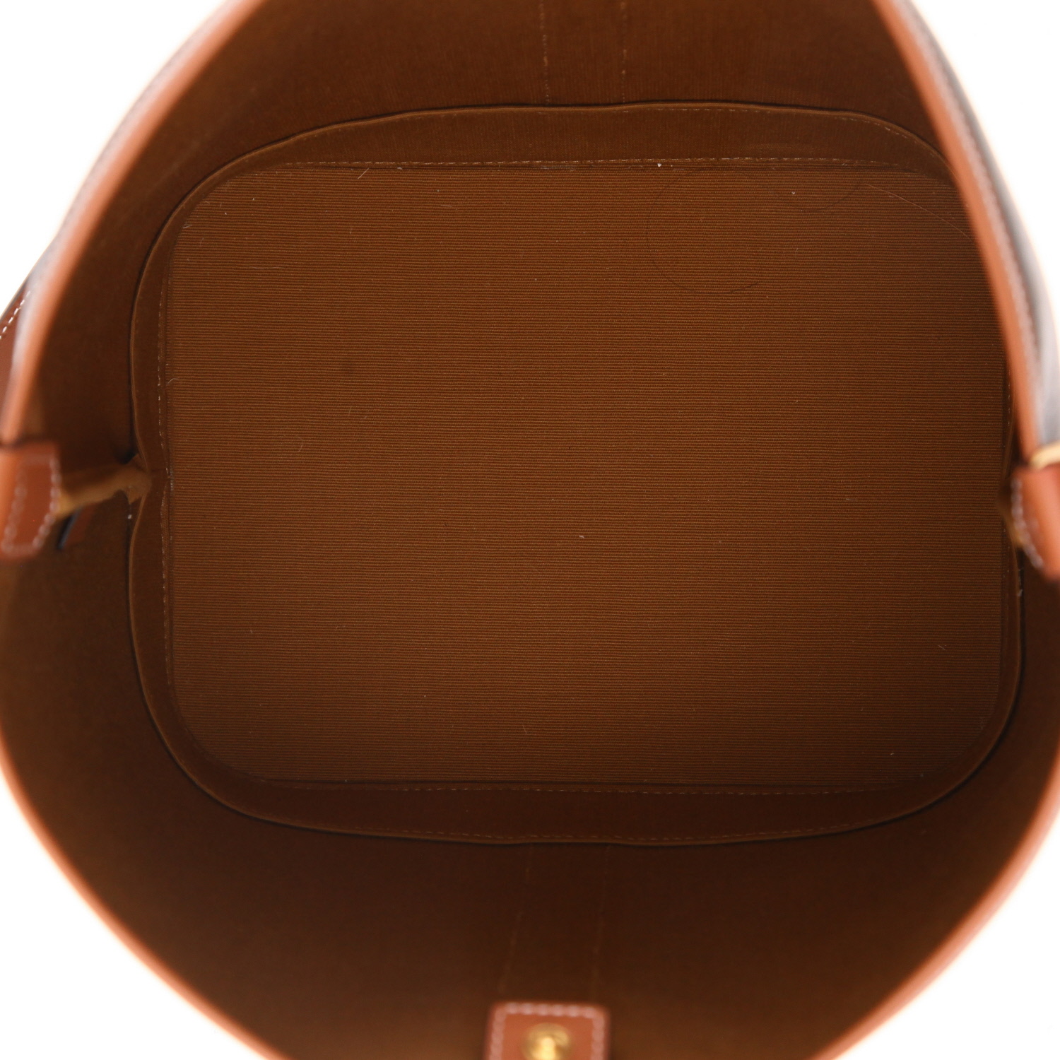 Sac bandoulière Celine  Seau moyen modèle  en toile monogram et cuir marron - Detail D3