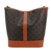 Celine  Seau medium model  shoulder bag  monogram canvas  and brown leather - Detail D4 thumbnail
