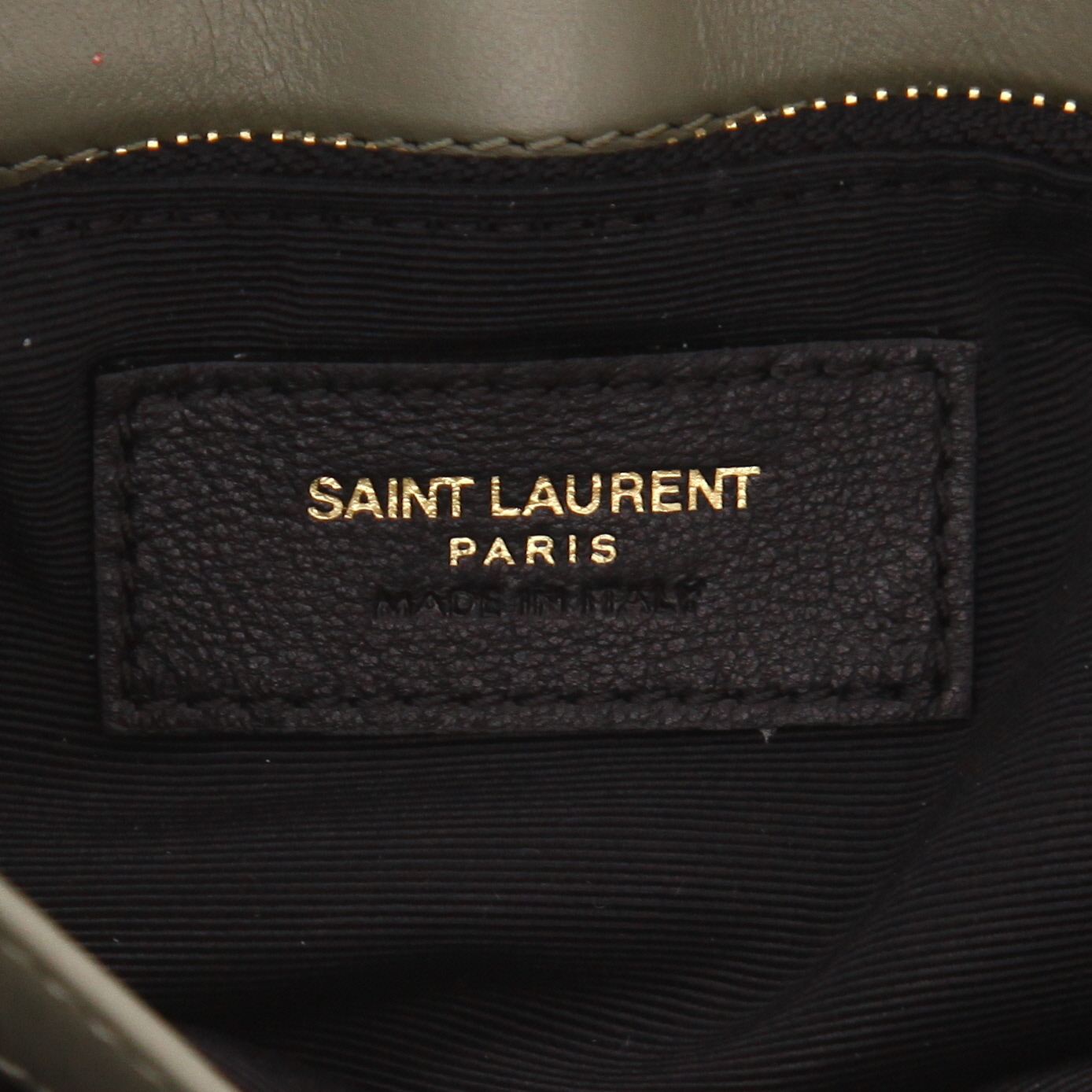 Borsa a tracolla Saint Laurent  Toy Loulou in pelle trapuntata verde Mandorla - Detail D2