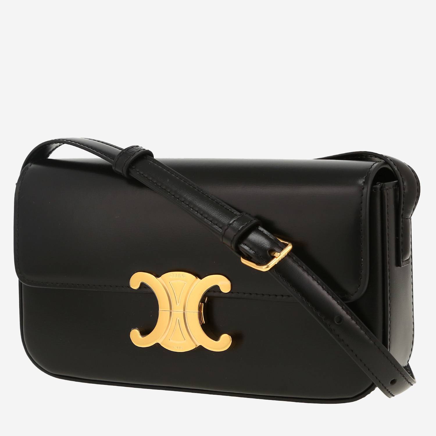 Bolso de mano Celine  Claude en cuero negro