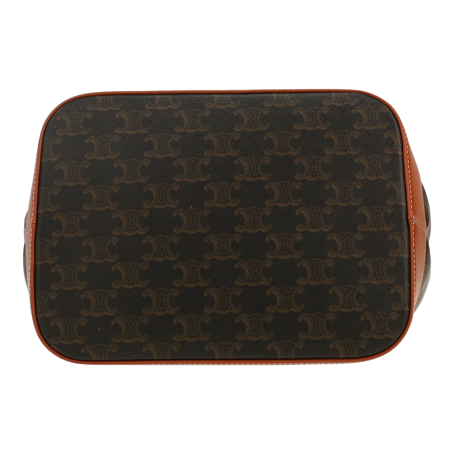 Borsa a tracolla Celine  Seau modello medio  in tela monogram e pelle marrone - Detail D1