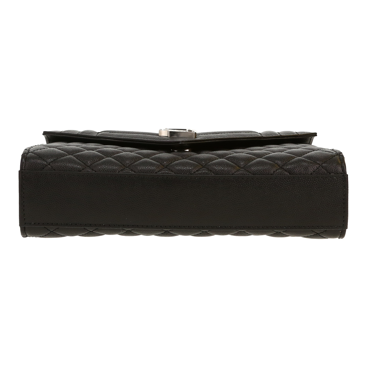 Saint Laurent  Envelope shoulder bag  in black grained leather - Detail D1