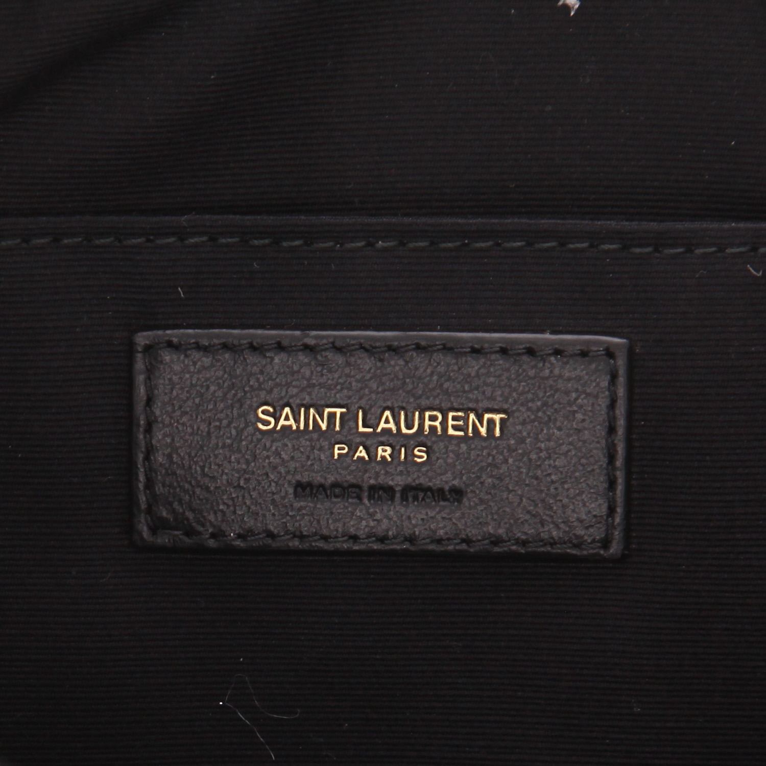 Sac bandoulière Saint Laurent  Lou Sac Caméra en cuir matelassé chevrons noir - Detail D2
