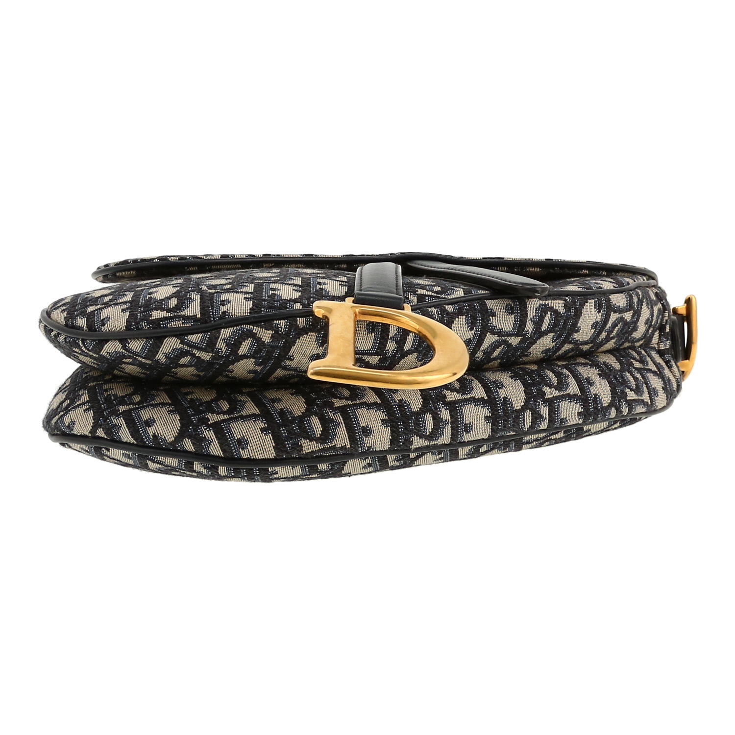 Dior  Saddle handbag  in navy blue monogram canvas Oblique - Detail D1