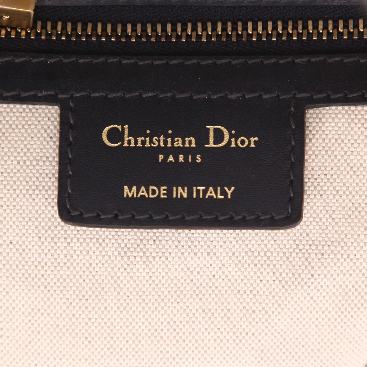 Dior  Saddle handbag  in navy blue monogram canvas Oblique - Detail D2