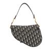 Bolso de mano Dior  Saddle en lona Monogram Oblique azul marino - Detail D4 thumbnail