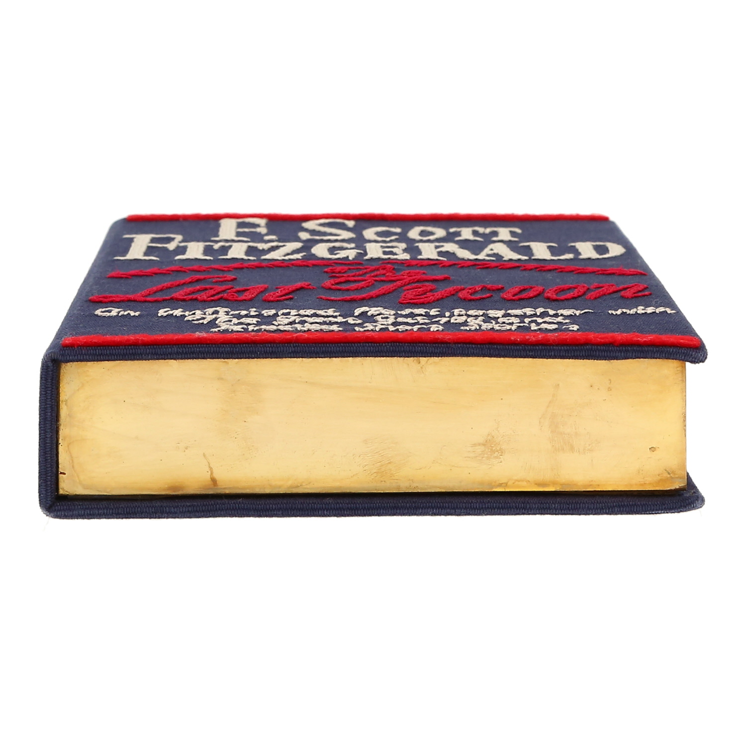 Pochette Olympia Le-Tan The Last Tycoon en toile bleu-marine - Detail D1