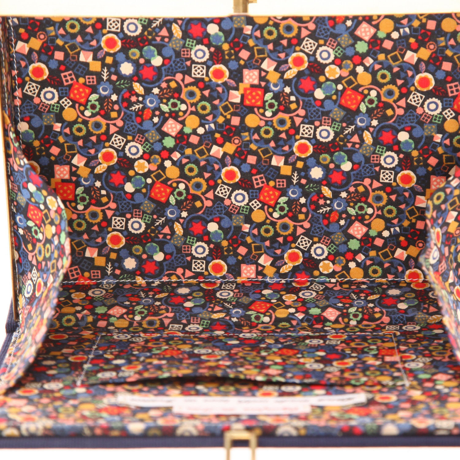 Bolsito de mano Olympia Le-Tan The Last Tycoon  en lona azul marino - Detail D3