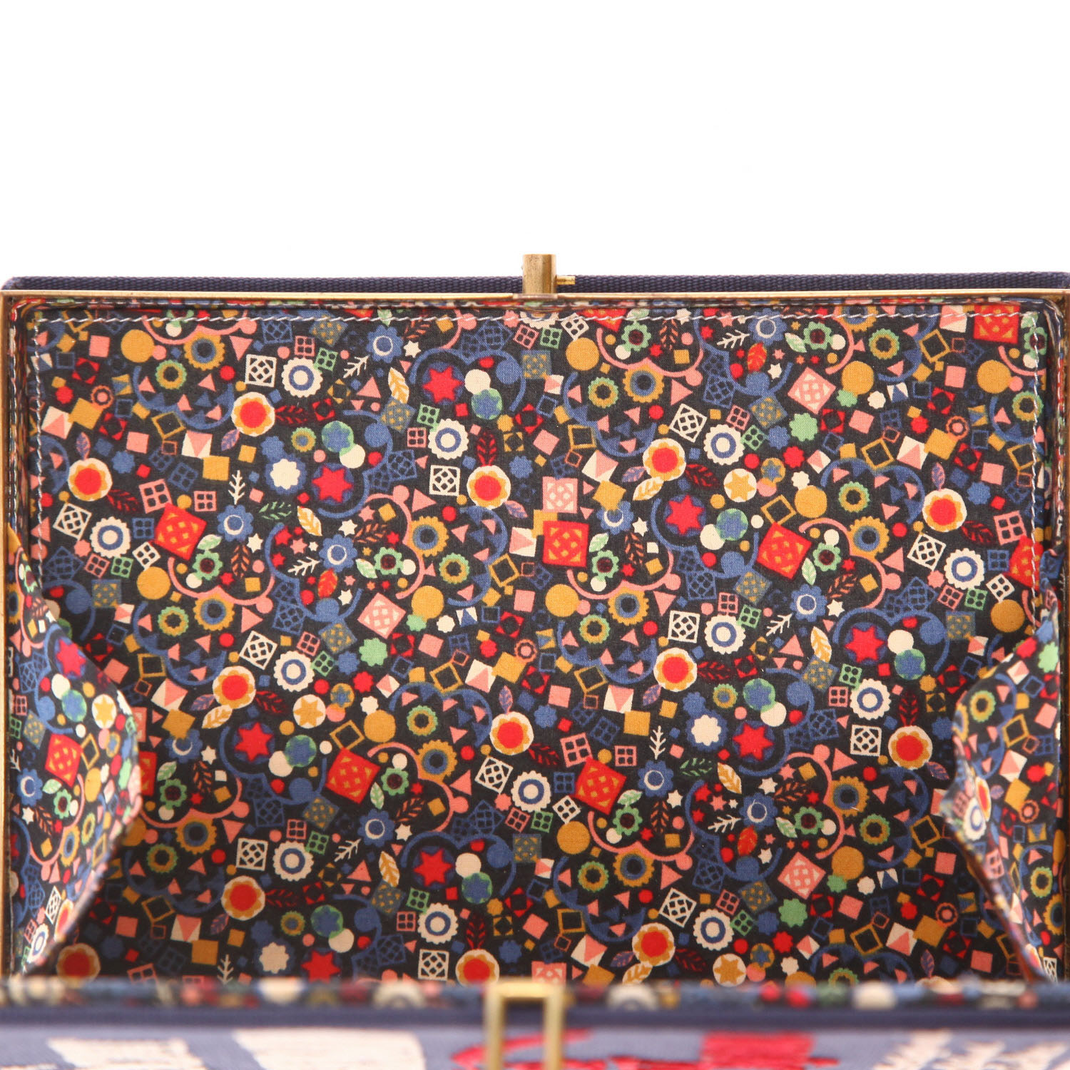 Bolsito de mano Olympia Le-Tan The Last Tycoon  en lona azul marino - Detail D4