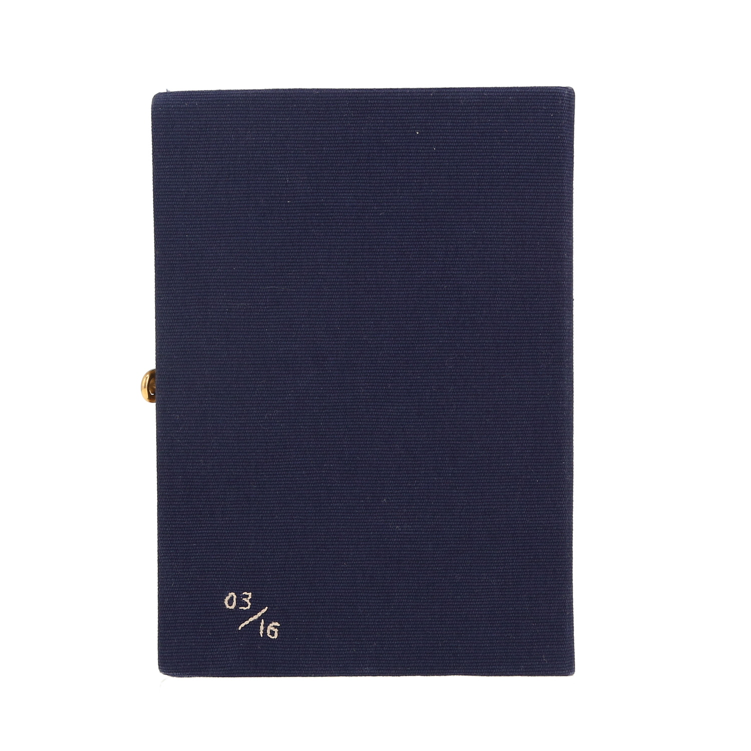 Bolsito de mano Olympia Le-Tan The Last Tycoon  en lona azul marino - Detail D5