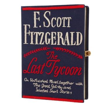 Bolsito de mano Olympia Le-Tan The Last Tycoon  en lona azul marino