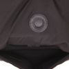 Chanel   shopping bag  in grey, black and white canvas  and black jersey - Detail D3 thumbnail