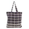 Shopping bag Chanel   in tela grigia nera e bianca e jersey nero - Detail D7 thumbnail